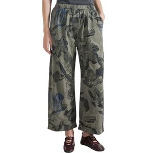 Pantalone relaxed in popeline stampato
