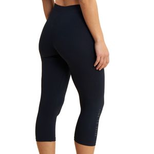 Leggings corsaro con logo in strass