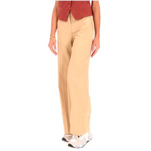 Pantaloni Tya beige a palazzo