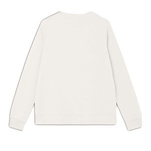 Felpa girocollo bianca con logo in strass