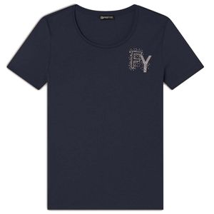 Cotton rhinestone logo t-shirt
