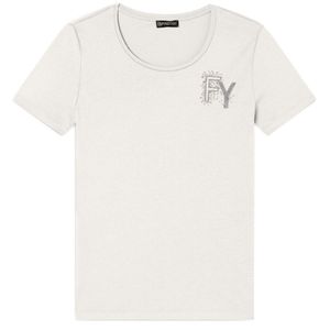 Cotton rhinestone logo t-shirt