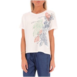 T-shirt bianca con fantasia