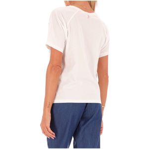 T-shirt bianca con fantasia