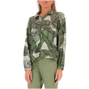 Felpa verde con fantasia all over