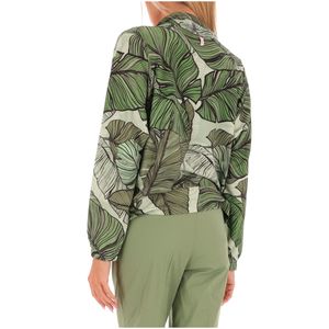 Felpa verde con fantasia all over