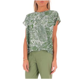 T-shirt in cotone con fantasia all over