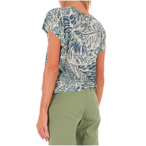 T-shirt in cotone con fantasia all over