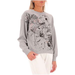 Felpa in cotone con fantasia
