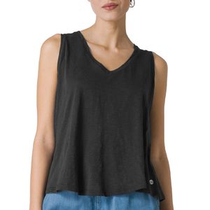 Flared cotton jersey tank top