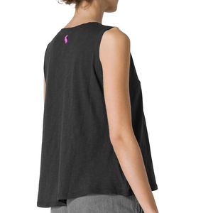 Flared cotton jersey tank top