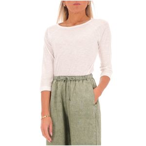 Cotton sweater with 3/4 sleeves