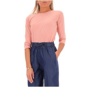 Cotton sweater with 3/4 sleeves
