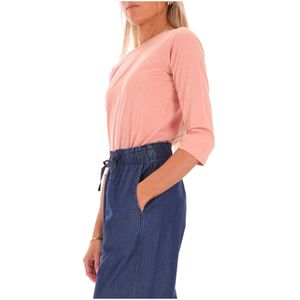 Cotton sweater with 3/4 sleeves