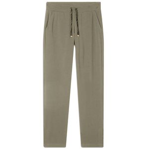 Cotton animalier drawstring trousers