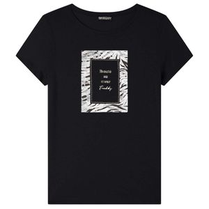 Cotton T-shirt with animal print