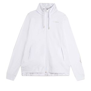 Felpa con zip a collo alto e stampa