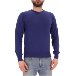 Maglioncino girocollo in cotone con logo K-Way tono su tono