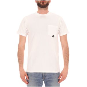 T-shirt in cotone con taschino e logo