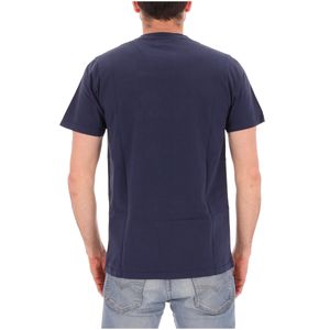 T-shirt in cotone con taschino e logo
