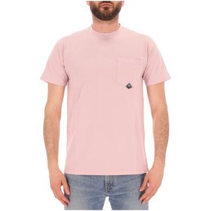 T-shirt in cotone con taschino e logo
