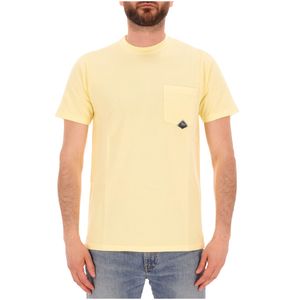 T-shirt in cotone con taschino e logo
