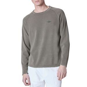 Maglia girocollo in cotone con logo sul petto