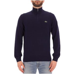 Pullover con mezza zip e coccodrillo