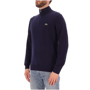 Pullover con mezza zip e coccodrillo