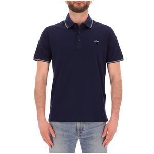Polo in cotone con profili in contrasto