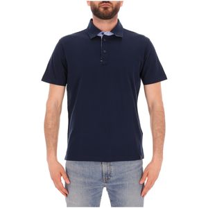 Blue X-Soft Piqué Polo with Floral Details