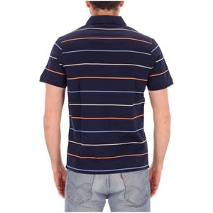 Striped cotton jersey polo