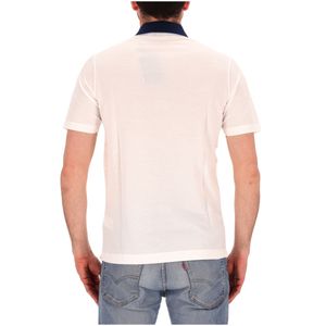 Polo in cotone e lyocell con profilo colletto in contrasto