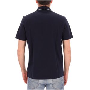 Polo in cotone e lyocell con profilo colletto in contrasto