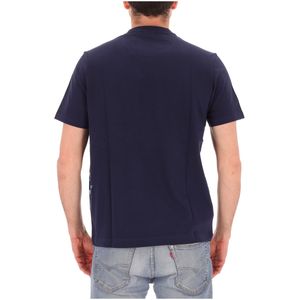 T-shirt in cotone con maxi stampa squali