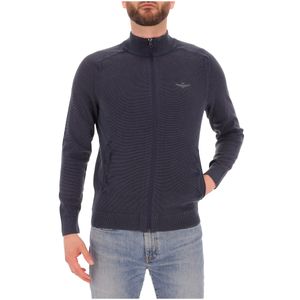 Maglione in cotone armaturo con zip