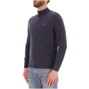 Maglione in cotone armaturo con zip