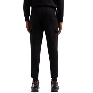 Pantalone sportivo cargo nero con tasconi