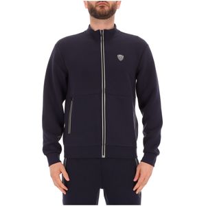 Stretch viscose sweatshirt with logo on the chest