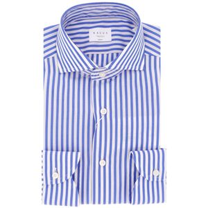 Camicia Travel Shirt a righe bianche e blu