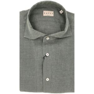Camicia in lino verde militare tailor fit