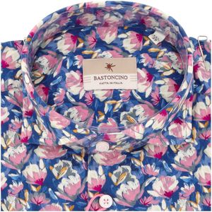 Camicia a stampa floreale rosa Simo