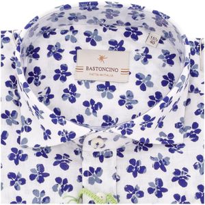 Simo M/L white shirt with flower print