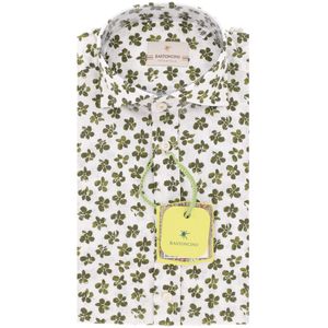 Simo M/L white shirt with flower print