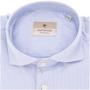 Camicia Simo M/L azzurra a righe