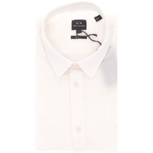 Camicia bianca in cotone con logo