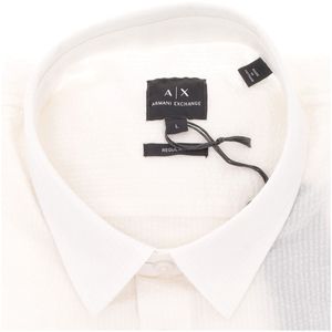 Camicia bianca in cotone con logo
