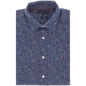 Blue floral patterned shirt