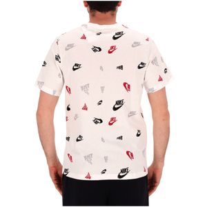 T-shirt con stampa loghi all over