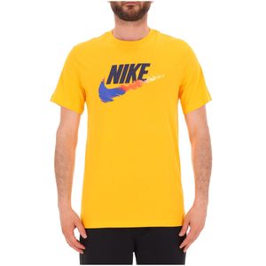 T-shirt in cotone con swoosh colorato